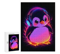 Rompecabezas para Adolescentes 300 PCS Penguin Music Passion Rompecabezas para Adultos Juegos Relajantes Decoración Perfecta Regalos De Cumpleaños Y Únicos 300 PCS