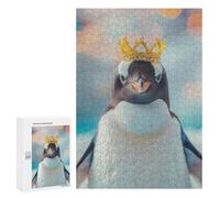 Rompecabezas para Adolescentes 300 PCS Penguin Pastel Crown Rompecabezas para Adultos Juguetes Antiestrés para La Diversión Familiar Interacción Entre Padres E Hijos 300 PCS