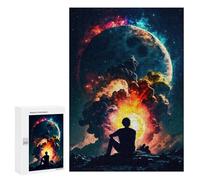 Rompecabezas para Adolescentes 300 PCS Pensive In Space Rompecabezas para Adultos Juguetes Antiestrés para La Diversión Familiar Interacción Entre Padres E Hijos 300 PCS