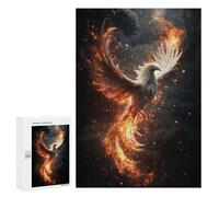 Rompecabezas para Adolescentes 300 PCS Phoenix in Flames Rompecabezas para Adultos Juego Práctico Decoración De Pared Cumpleaños Y Navidad 300 PCS