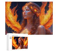 Rompecabezas para Adolescentes 300 PCS Phoenix Maiden Fire and Flame Fantasy Art Rompecabezas para Adultos Juegos Familiares Análisis Y Lógica Actividades Divertidas En Casa 300 PCS
