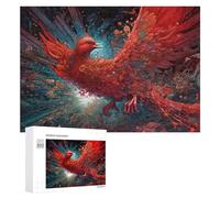 Rompecabezas para Adolescentes 300 PCS Phoenix Rising A Digital Artwork Rompecabezas para Adultos Juego Práctico Que Mejora La Memoria Actividades Divertidas En Casa 300 PCS