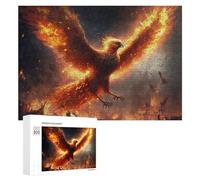 Rompecabezas para Adolescentes 300 PCS Phoenix Rising A Fiery Ascension Rompecabezas Juguetes Antiestrés Decoración Diversión En Casa Actividades, 300 PCS