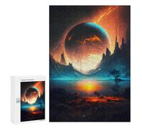 Rompecabezas para Adolescentes 300 PCS Planetary Heaven Landscape Rompecabezas para Adultos Juguetes Antiestrés para La Diversión Familiar Interacción Entre Padres E Hijos 300 PCS