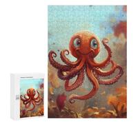 Rompecabezas para Adolescentes 300 PCS Playful Octopus Painting Rompecabezas para Adultos Juegos Relajantes Desafío Difícil Desafío Educativo 300 PCS