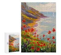 Rompecabezas para Adolescentes 300 PCS Poppies by The Sea Rompecabezas para Adultos Juguetes Antiestrés Arte De Pared Interacción Entre Padres E Hijos 300 PCS