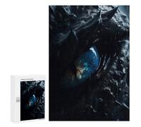 Rompecabezas para Adolescentes 300 PCS Predator Dragons Blue Eye Rompecabezas para Adultos Juegos Relajantes Decoración Perfecta Regalos De Cumpleaños Y Únicos 300 PCS