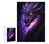Rompecabezas para Adolescentes 300 PCS Purple Dragon Rompecabezas para Adultos Juguetes Antiestrés para La Diversión Familiar Interacción Entre Padres E Hijos 300 PCS