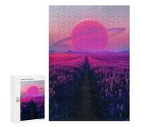 Rompecabezas para Adolescentes 300 PCS Purple Fields of Eternity Rompecabezas para Adultos Juegos Relajantes Pero Divertidos Y Humorísticos 300 PCS