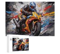 Rompecabezas para Adolescentes 300 PCS Racing Spirit Motorcycle Artwork Rompecabezas para Adultos Juguetes De Bricolaje Desafío Difícil Cumpleaños 300 PCS