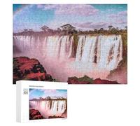 Rompecabezas para Adolescentes 300 PCS Rainbow Over Waterfall Landscape Rompecabezas para Adultos Juego Familiar Regalo De Cumpleaños Interacción Entre Padres E Hijos 300 PCS