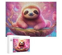 Rompecabezas para Adolescentes 300 PCS Rainbow Sloth Paradise Rompecabezas para Adultos Juegos Relajantes Corte De Precisión Juego Desafiante Regalos 300 PCS