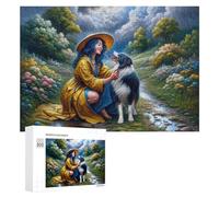 Rompecabezas para Adolescentes 300 PCS Rainy Day with Dog Rompecabezas Juguetes Antiestrés Decoración Diversión En Casa Actividades, 300 PCS
