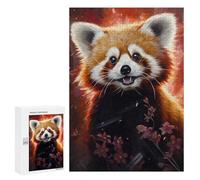 Rompecabezas para Adolescentes 300 PCS Red Panda in Blossom Rompecabezas para Adultos Juego Familiar Regalo De Cumpleaños Interacción Entre Padres E Hijos 300 PCS