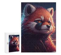 Rompecabezas para Adolescentes 300 PCS Red Panda Lightning Storm -1 Rompecabezas para Adultos Juegos De Relajación Ensamblaje De Patrones Interacción Entre Padres E Hijos 300 PCS