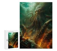 Rompecabezas para Adolescentes 300 PCS Release The Kraken Rompecabezas para Adultos Juego De Ingenio Decoración del Hogar Regalos para Reducir El Estrés 300 PCS