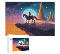 Rompecabezas para Adolescentes 300 PCS Rider on The Edge of The World Rompecabezas Juguetes Antiestrés Decoración Diversión En Casa Actividades, 300 PCS
