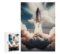 Rompecabezas para Adolescentes 300 PCS Rocket to The Moon Rompecabezas para Adultos Juegos Relajantes Desafío Difícil Desafío Educativo 300 PCS