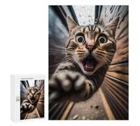 Rompecabezas para Adolescentes 300 PCS Rogue Cat on The Loose Rompecabezas para Adultos Juguetes Antiestrés para La Diversión Familiar Interacción Entre Padres E Hijos 300 PCS