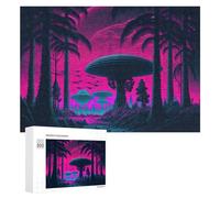 Rompecabezas para Adolescentes 300 PCS Rompecabezas Alien Forest Encounter -1 Rompecabezas para Adolescentes Juguetes DIY Desafío Difícil Cumpleaños 300 PCS