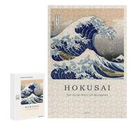 Rompecabezas para Adolescentes 300 PCS Rompecabezas Big Wave Hokusai Rompecabezas para Adultos Juego De Ingenio Regalos para Mujeres para Cumpleaños, Navidad 300 PCS
