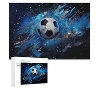 Rompecabezas para Adolescentes 300 PCS Rompecabezas Dynamic Soccer Ball Artwork -2 Rompecabezas para Adolescentes Juguetes DIY Desafío Difícil Cumpleaños 300 PCS