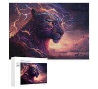 Rompecabezas para Adolescentes 300 PCS Rompecabezas Electric Tiger Wild Energy Rompecabezas para Adultos Juego Familiar Una Obra De Arte para Cumpleaños, Navidad 300 PCS