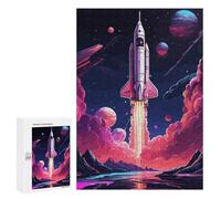 Rompecabezas para Adolescentes 300 PCS Rompecabezas Fantasy Rocket Space Rompecabezas para Adultos Juego De Ingenio Regalos para Mujeres para Cumpleaños, Navidad 300 PCS