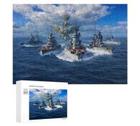 Rompecabezas para Adolescentes 300 PCS Rompecabezas Grand Naval Fleet Marches Rompecabezas para Adolescentes Juguetes DIY Desafío Difícil Cumpleaños 300 PCS