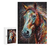 Rompecabezas para Adolescentes 300 PCS Rompecabezas Horse Painting Rompecabezas para Adultos Juego De Ingenio Regalos para Mujeres para Cumpleaños, Navidad 300 PCS