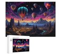 Rompecabezas para Adolescentes 300 PCS Rompecabezas Magical Hot Air Balloon Adventure Rompecabezas para Adultos Juego De Ingenio Regalos para Mujeres para Cumpleaños, Navidad 300 PCS