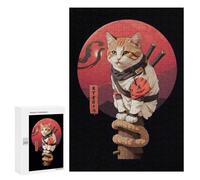 Rompecabezas para Adolescentes 300 PCS Rompecabezas Ninja Cat Rompecabezas para Adultos Juego Familiar Una Obra De Arte para Cumpleaños, Navidad 300 PCS