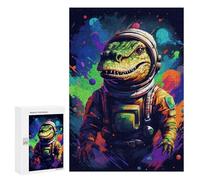 Rompecabezas para Adolescentes 300 PCS Rompecabezas Space Dinosaur Adventure -12 Rompecabezas Juego Práctico Arte De Pared Oferta como Regalos para Toda La Familia 300 PCS