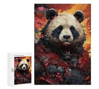 Rompecabezas para Adolescentes 300 PCS Rompecabezas Steampunk Panda Art Rompecabezas para Adolescentes Juguetes DIY Desafío Difícil Cumpleaños 300 PCS