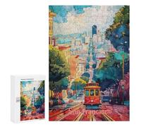 Rompecabezas para Adolescentes 300 PCS San Francisco Art Rompecabezas para Adultos Juegos Relajantes Pero Divertidos Y Humorísticos 300 PCS