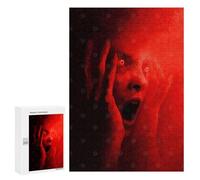 Rompecabezas para Adolescentes 300 PCS Screaming Face in Red Rompecabezas para Adultos Juego De Ingenio Decoración del Hogar Regalos para Reducir El Estrés 300 PCS