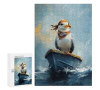 Rompecabezas para Adolescentes 300 PCS Seagull Pirate on A Boat Rompecabezas para Adultos Juguetes Antiestrés para La Diversión Familiar Interacción Entre Padres E Hijos 300 PCS