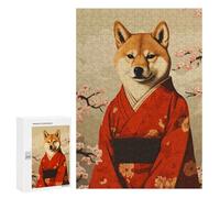 Rompecabezas para Adolescentes 300 PCS Shiba Inu Kimono Pixel Art Rompecabezas para Adultos Juegos Relajantes Decoración Perfecta Regalos De Cumpleaños Y Únicos 300 PCS