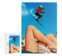 Rompecabezas para Adolescentes 300 PCS Skier's Legs in Summer Setting Rompecabezas para Adultos Juegos Relajantes Corte De Precisión Juego Desafiante Regalos 300 PCS