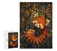 Rompecabezas para Adolescentes 300 PCS Sleeping Red Panda Rompecabezas para Adultos Juego Práctico Decoración De Pared Cumpleaños Y Navidad 300 PCS