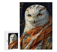 Rompecabezas para Adolescentes 300 PCS Snowy Owl Portrait Animal Rompecabezas para Adultos Juego De Ingenio Ensamblaje De Patrones Interacción Entre Padres E Hijos 300 PCS