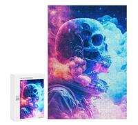 Rompecabezas para Adolescentes 300 PCS Space Skull Helmet Art -1 Rompecabezas para Adultos Juegos Familiares Análisis Y Lógica Actividades Divertidas En Casa 300 PCS