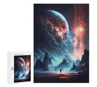 Rompecabezas para Adolescentes 300 PCS Stargazing Anime Landscape Rompecabezas para Adultos Juguetes Antiestrés para La Diversión Familiar Interacción Entre Padres E Hijos 300 PCS