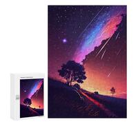 Rompecabezas para Adolescentes 300 PCS Starry Night with Meteor Shower Rompecabezas para Adolescentes Juguetes Antiestrés Mejora La Memoria 300 PCS