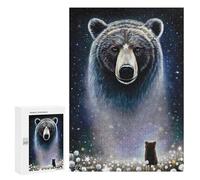 Rompecabezas para Adolescentes 300 PCS Starry Sky Bear Gazing Rompecabezas para Adultos Juegos Familiares Análisis Y Lógica Actividades Divertidas En Casa 300 PCS