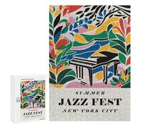 Rompecabezas para Adolescentes 300 PCS Summer Jazz Fest NYC Juego De Rompecabezas Familiar Decoración Perfecta Cumpleaños Y Navidad 300 PCS