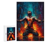 Rompecabezas para Adolescentes 300 PCS The Inner Fire - Abstract Expressionist Art Rompecabezas para Adultos Juguetes Antiestrés Arte De Pared Interacción Entre Padres E Hijos 300 PCS