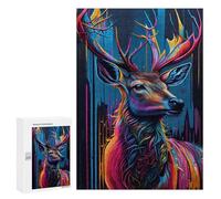 Rompecabezas para Adolescentes 300 PCS The Majestic Deer Rompecabezas para Adultos Juguetes Antiestrés para La Diversión Familiar Interacción Entre Padres E Hijos 300 PCS