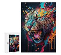 Rompecabezas para Adolescentes 300 PCS The Mysterious Leopard Rompecabezas para Adultos Juegos Relajantes Decoración Perfecta Regalos De Cumpleaños Y Únicos 300 PCS