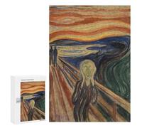 Rompecabezas para Adolescentes 300 PCS The Scream Rompecabezas para Adultos Juego De Ingenio Decoración del Hogar Regalos para Reducir El Estrés 300 PCS